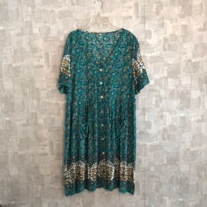Teal Print Boho Mini
